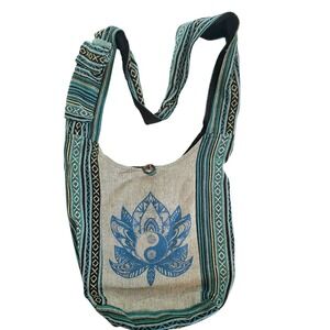 Royal Collection Hippie Hobo Bag Lotus Flower Crossbody Shoulder Bag Bohemian